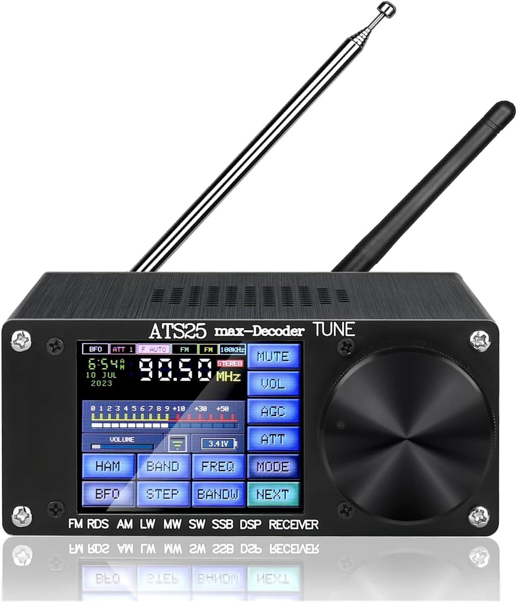 SI4732 ATS-25 max-Decoder Full-Band Radio Receiver, Built-in Morse Code and Digital Communication decoder Support CW RTTY FT4 FT8 LSB SWï¼4.17 Version ï¼