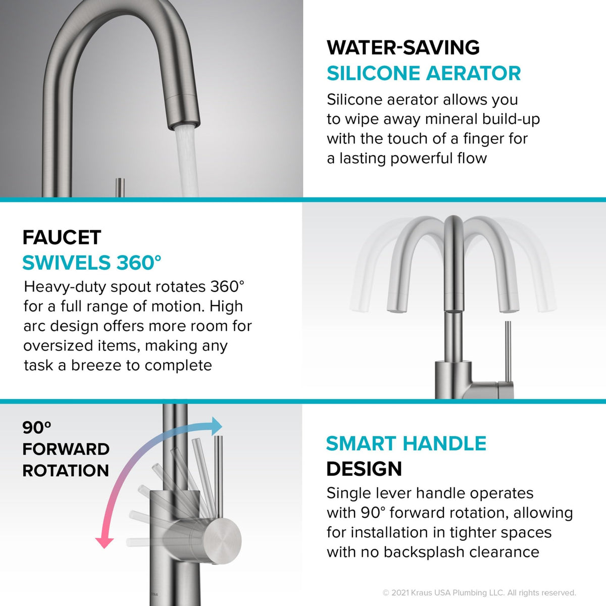 KRAUS Purita 100% Lead-Free Kitchen Water Filter Faucet in Spot Free Antique Champagne Bronze, FF-100SFACB