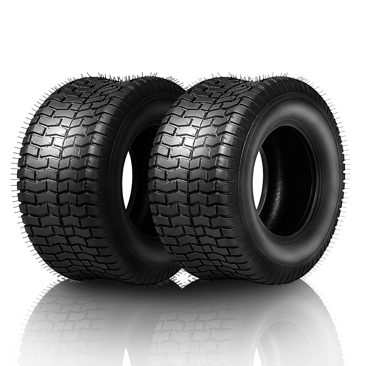 TUFFIOM 24x12.00-12 Lawn Mower Tires Set of 2, 6PR Turf Tire Lawn & Garden Tires for Garden Tractor Riding Mower, Tubeless