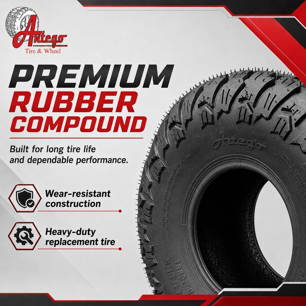 Antego 24x12.00-12 NHS ATW-071 Lawn Mower Turf Tire Only 4 Ply, Set of 2