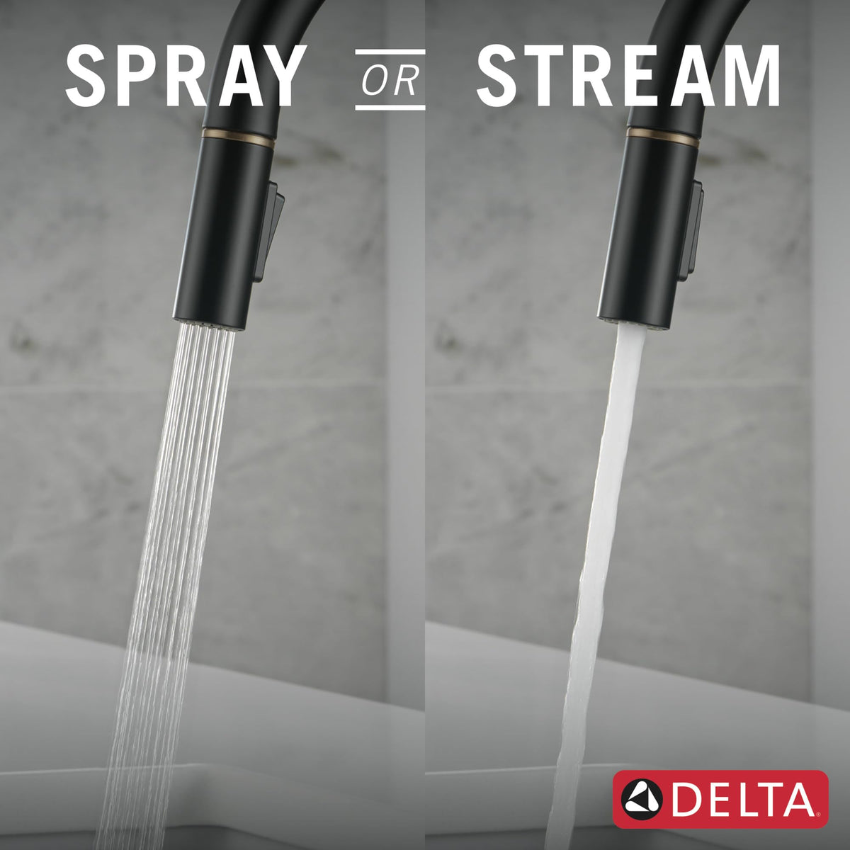 Delta Nicoli Brushed Nickel Kitchen Faucet with Pull Down Sprayer, Modern Single Hole Kitchen Sink Faucet, Single Handle, Stainless Steel 19867LF-SS