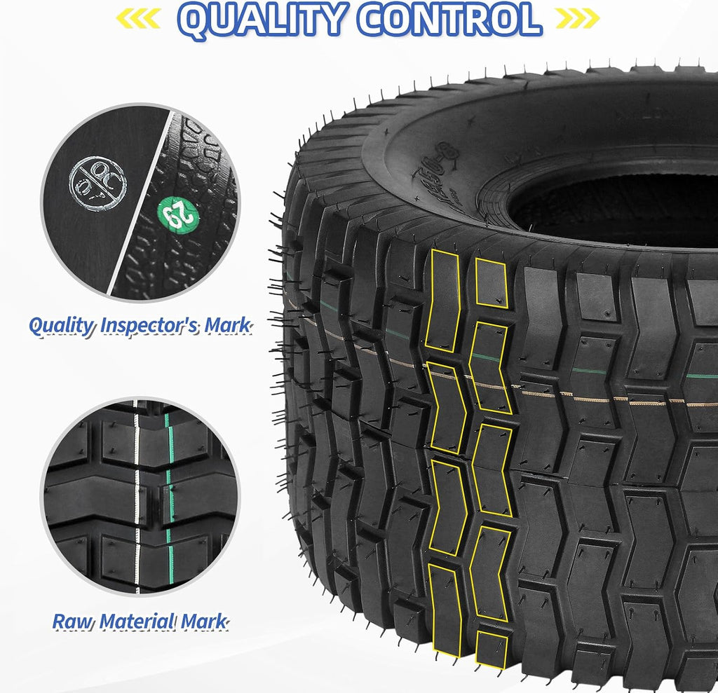 GICOOL 18x9.50-8 Tubeless Lawn Mower Tire for Riding Mower Tractor, 4 Ply