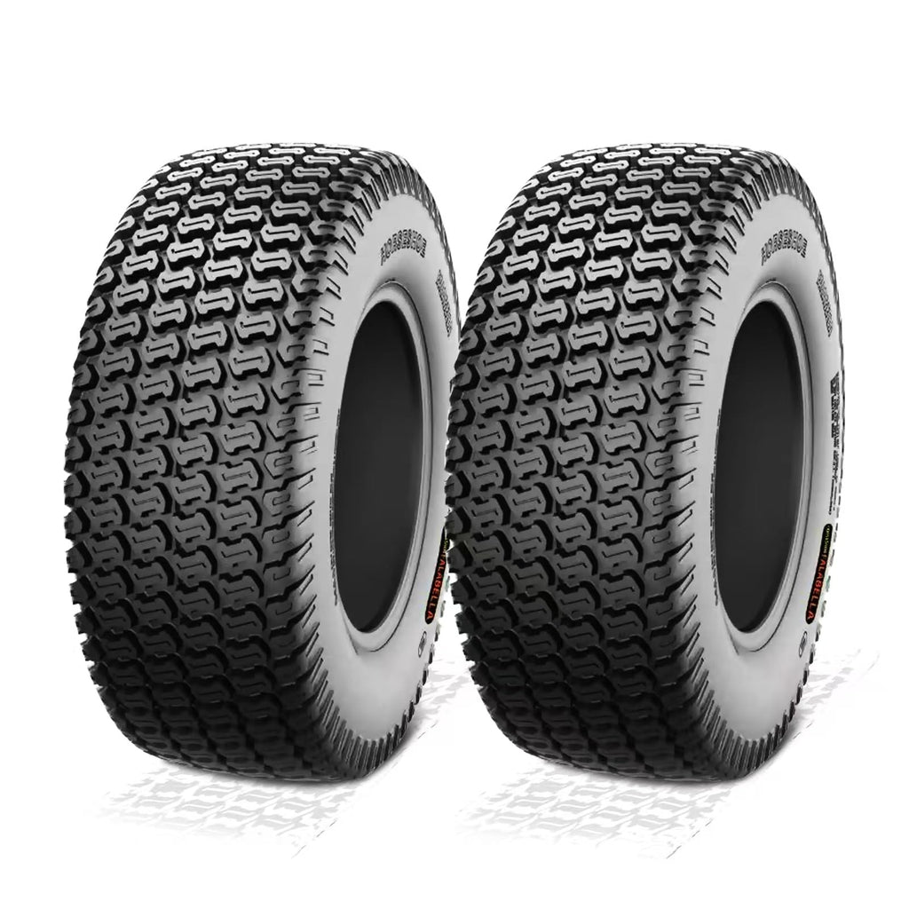 HORSESHOE FALABELLA (2-Pcs) 24X9.50-12 6-PLY LRC Lawn Mower 24x9.5x12 Riding Machine Golf Carts 24x9.5-12 Turf Equipment & Tractors Tires, Heavy Duty Turf-King, Color Sidewall