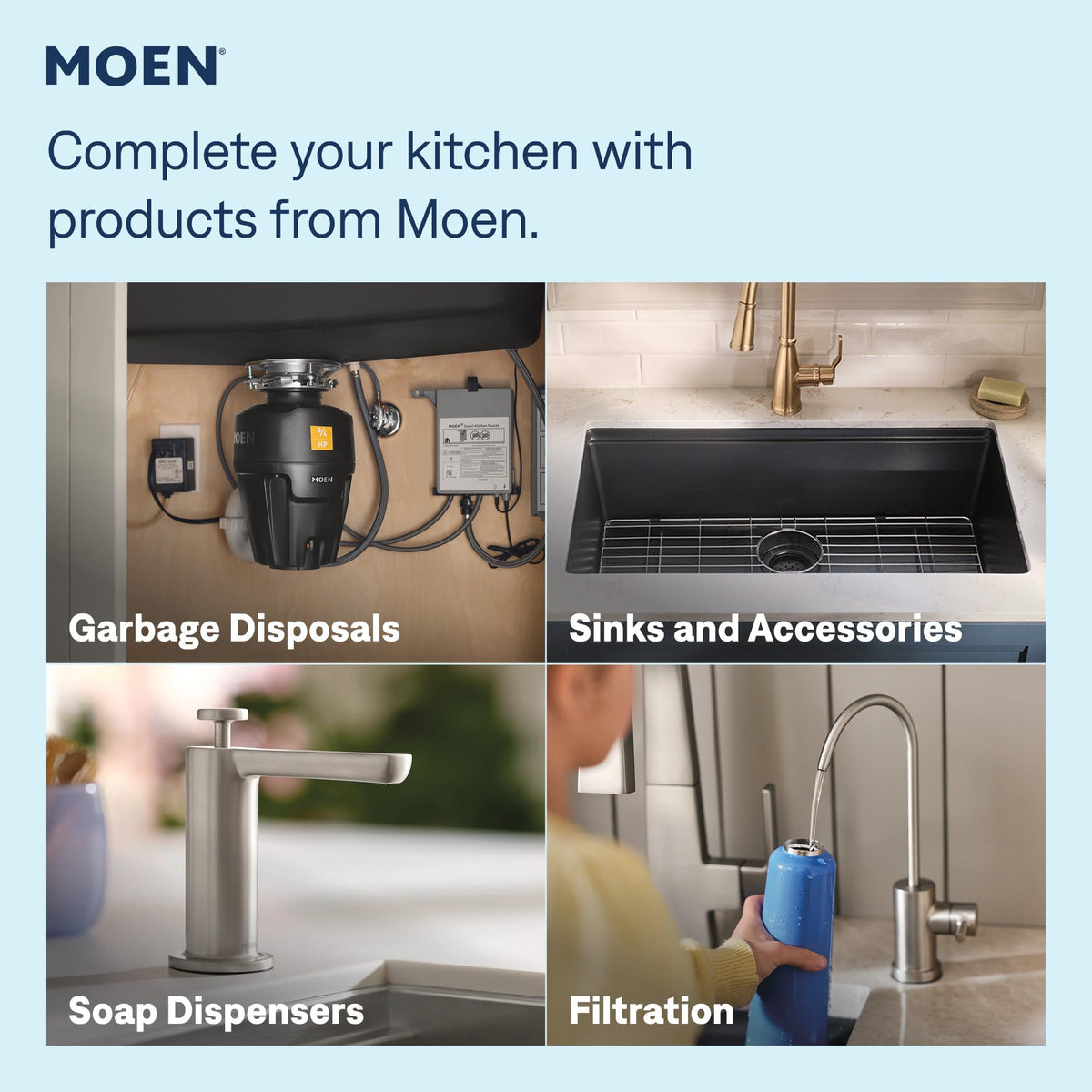 Moen Haelyn Spot Resist Stainless Single-Handle Pull-Down Sprayer Kitchen Faucet Featuring Power Boost for a Faster Clean, Soap Dispenser Included, 87627SRS