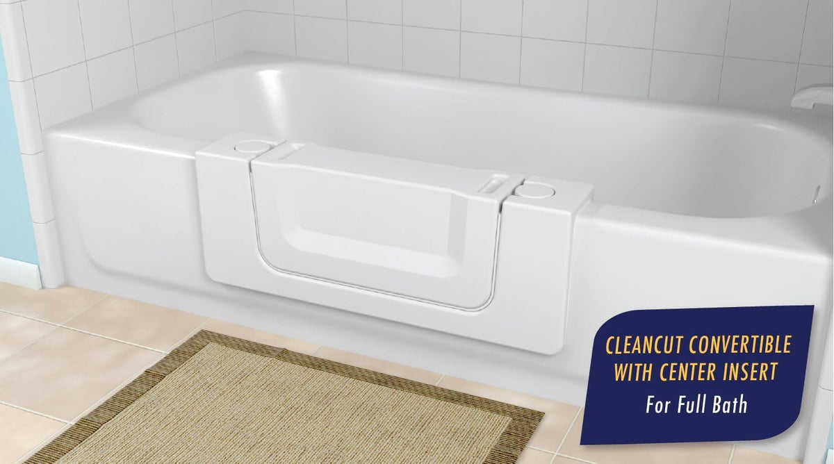CleanCut Convertible Tub Conversion Kit, White Large