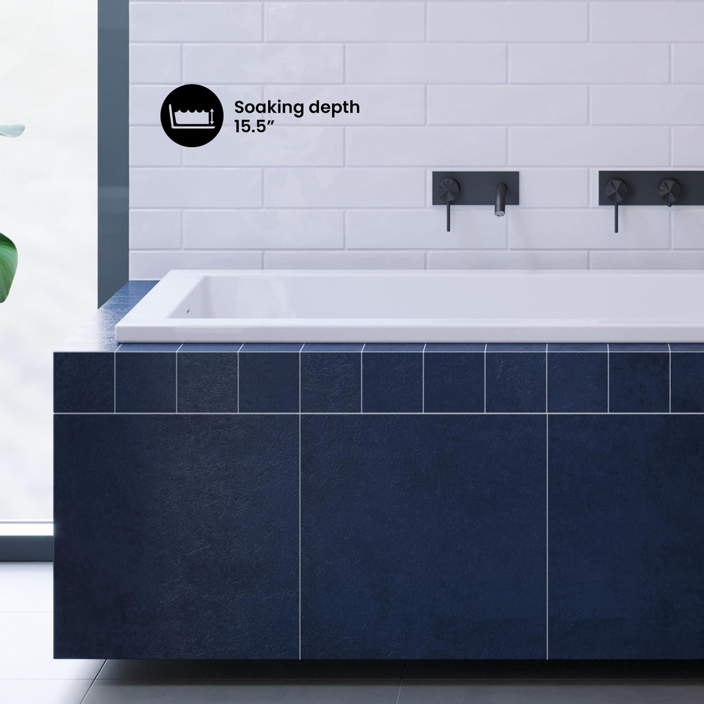 Swiss Madison Voltaire 66" x 36" Reversible Drain Drop-In Bathtub