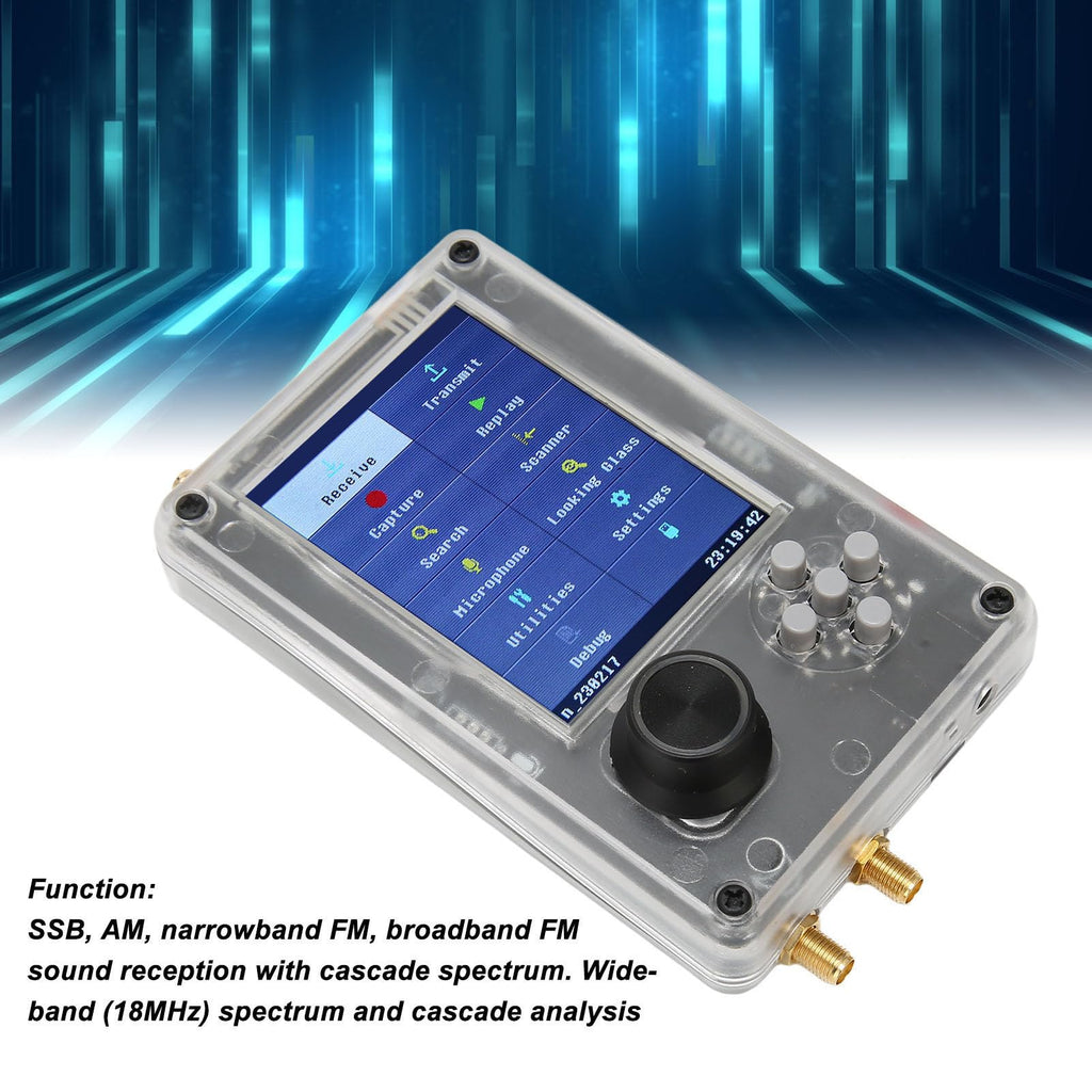Diyeeni Portapack H2, 3.2in TFT Screen Radios Transceiver, Capture Replay for Communication SDR Radio, Software Defined Radio Kit with Antennas, Rechargeable Battery (Host, USB, Antenna)