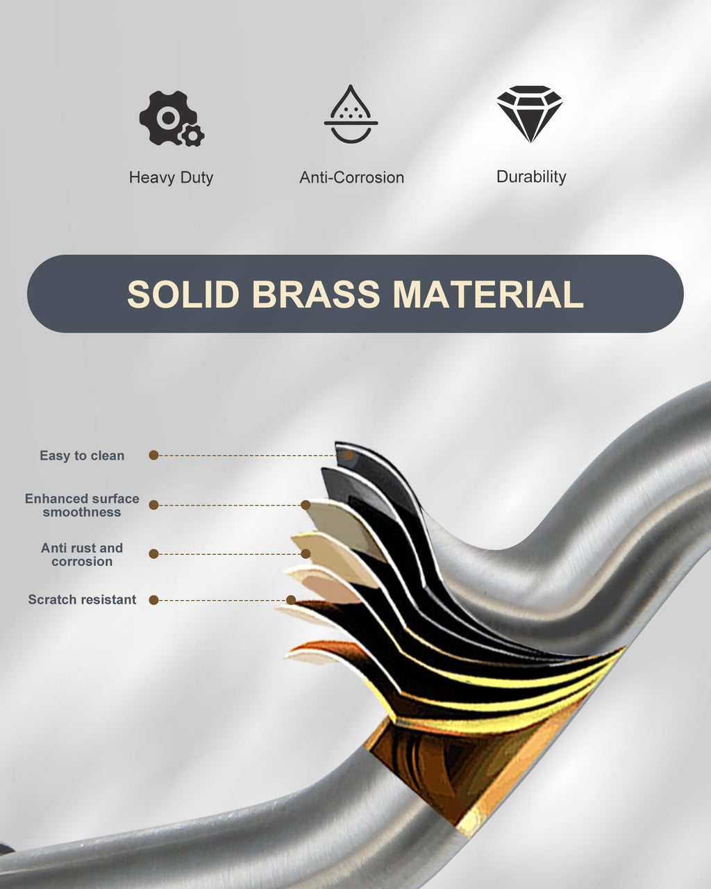 WOWOW Brass Bridge Kitchen Faucet 4 Hole with Side Sprayer, Brushed Gold