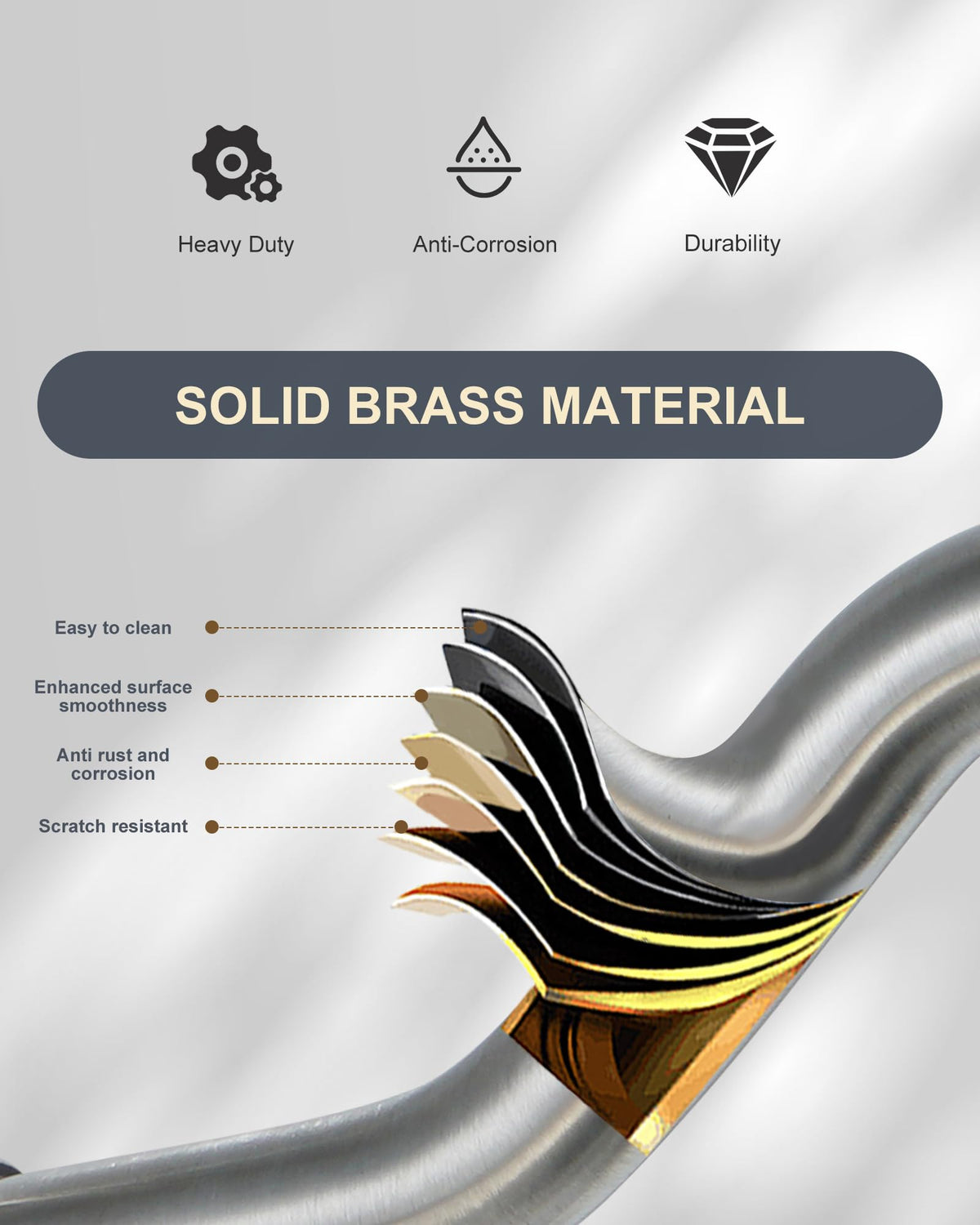 WOWOW Brass Bridge Kitchen Faucet 4 Hole with Side Sprayer, Brushed Gold