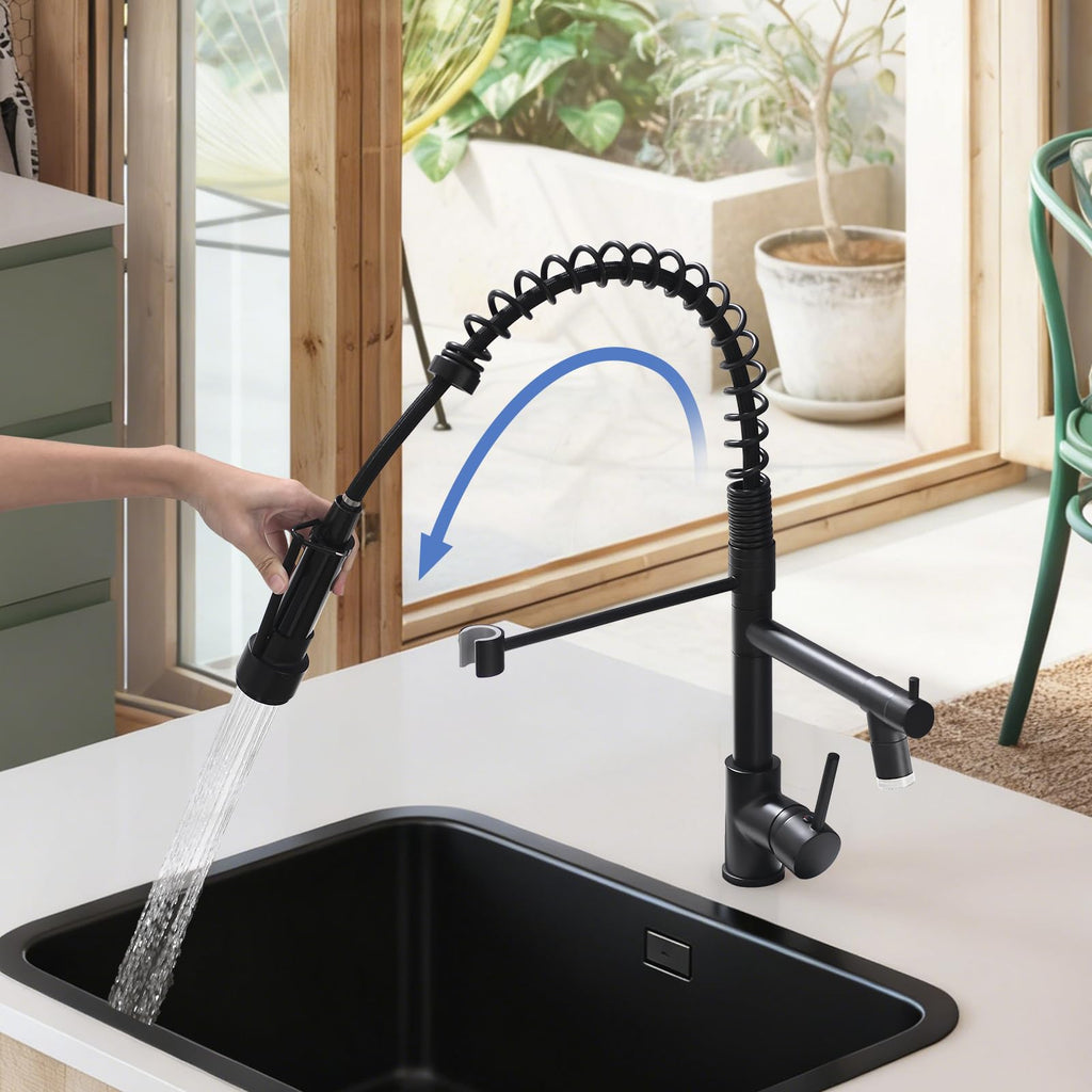 AIMADI Contemporary Kitchen Sink Faucet,Brushed Nickel Stainless Steel