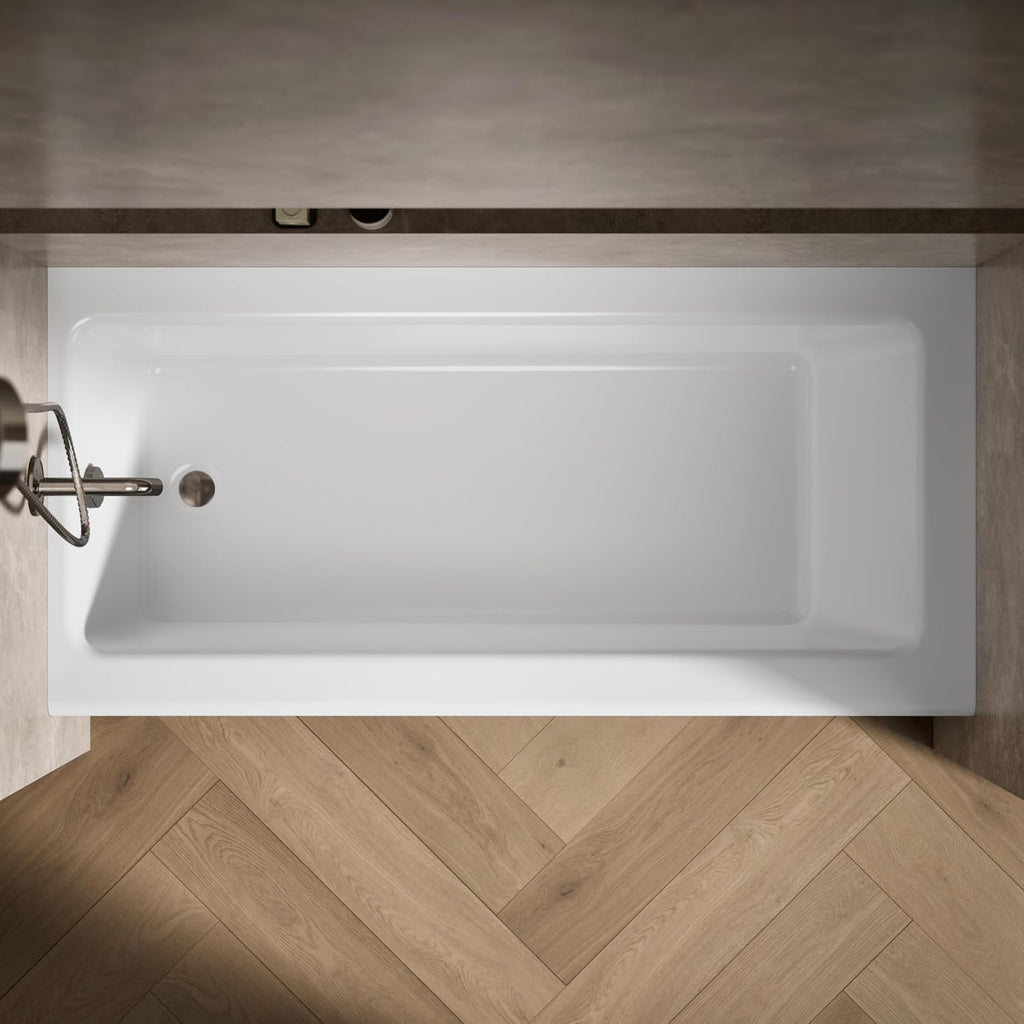 KOHLER K-847-0 Bellwether 66-Inch x 32-Inch Alcove Bath with Integral Apron and left hand drain, White