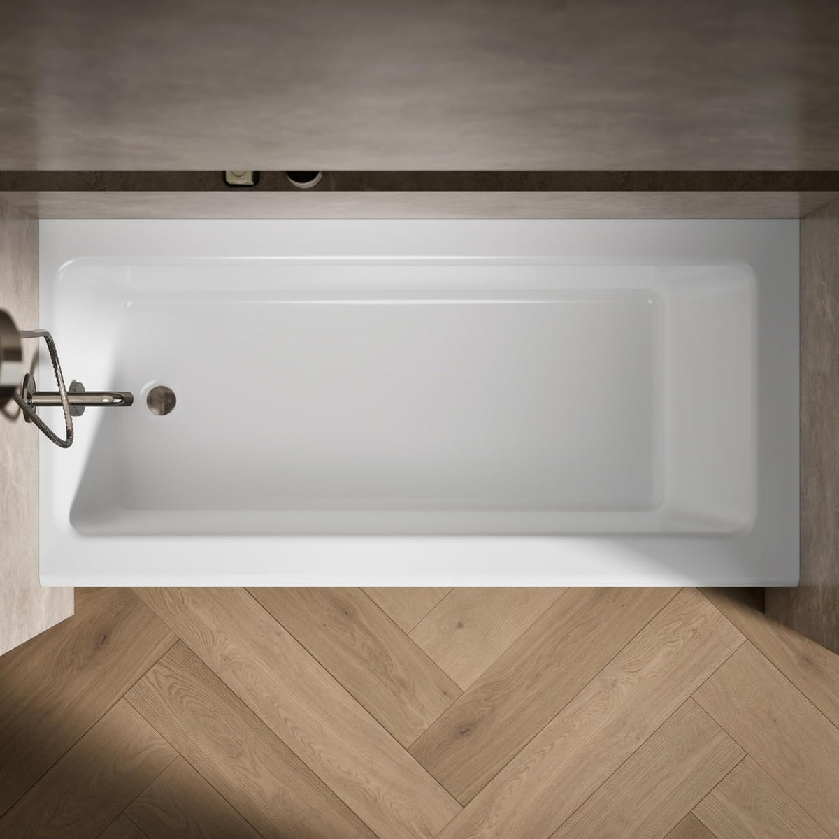KOHLER K-847-0 Bellwether 66-Inch x 32-Inch Alcove Bath with Integral Apron and left hand drain, White