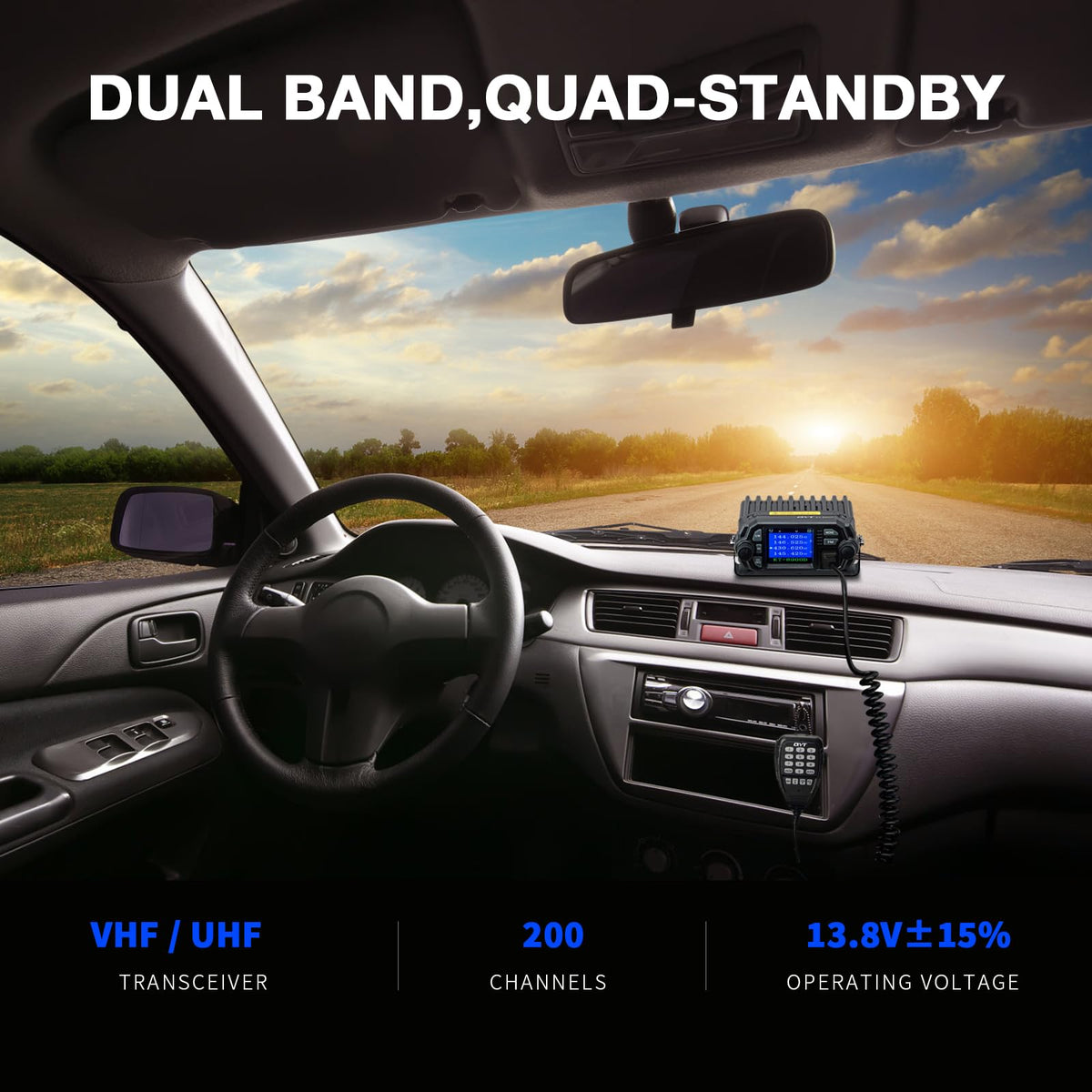 QYT KT-8900 25W GMRS Mobile Radio & Base Station,Long Range Two-Way Radio