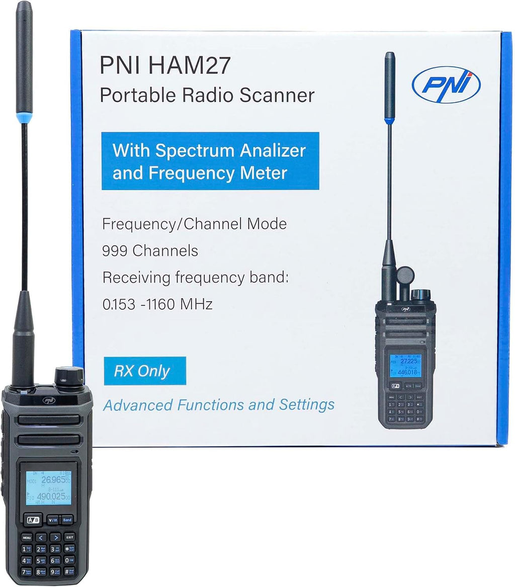 PNI HAM 27 multiband Portable Radio Scanner for Radio Amateurs, Scanner in All Bands