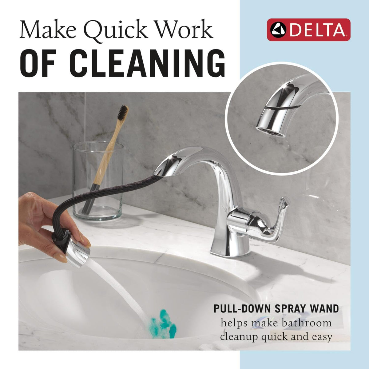 Delta Arvo Brushed Nickel Bathroom Faucet 1 Hole, Single Hole Bathroom Sink Faucet for Vanity, Push-Pop Drain Assembly, Spotshield Stainless 15840LF-SP