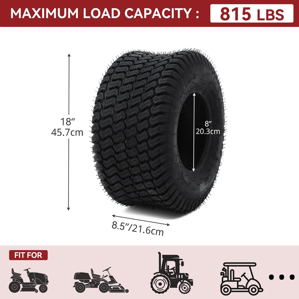 YITAMOTOR 20x10.00-8 Lawn Mower Tires, 4 Ply Tubeless Tractor Turf Tire