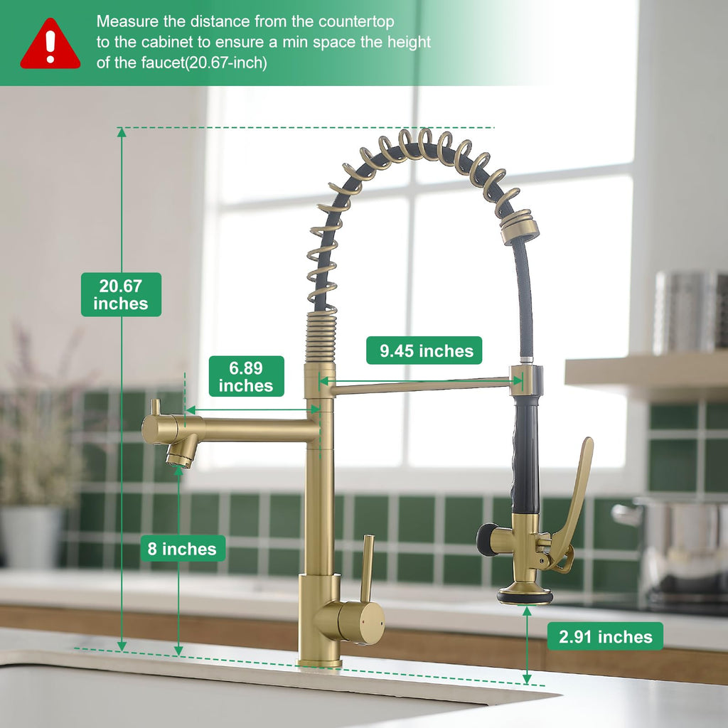 Fapully Black Kitchen Faucet,Commercial Pull Down Kitchen Sink Faucet