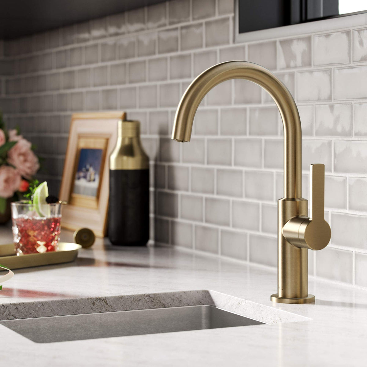 KRAUS Spot Free Stainless Steel Pull Down Kitchen Faucet KPF-2820SFS