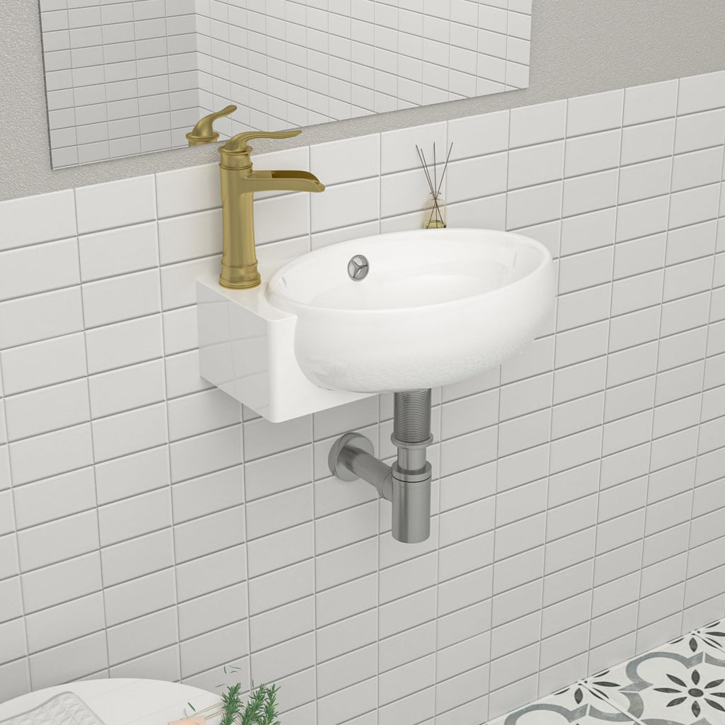 Mocoloo Bathroom Sink Undermount 22"x16" White Rectangle Porcelain Sink with Vertical Sides and Overflow Drain Under Counter Mount Ceramic Lavatory Vanity Sinks for Bathroom Interior Size 19 x 13
