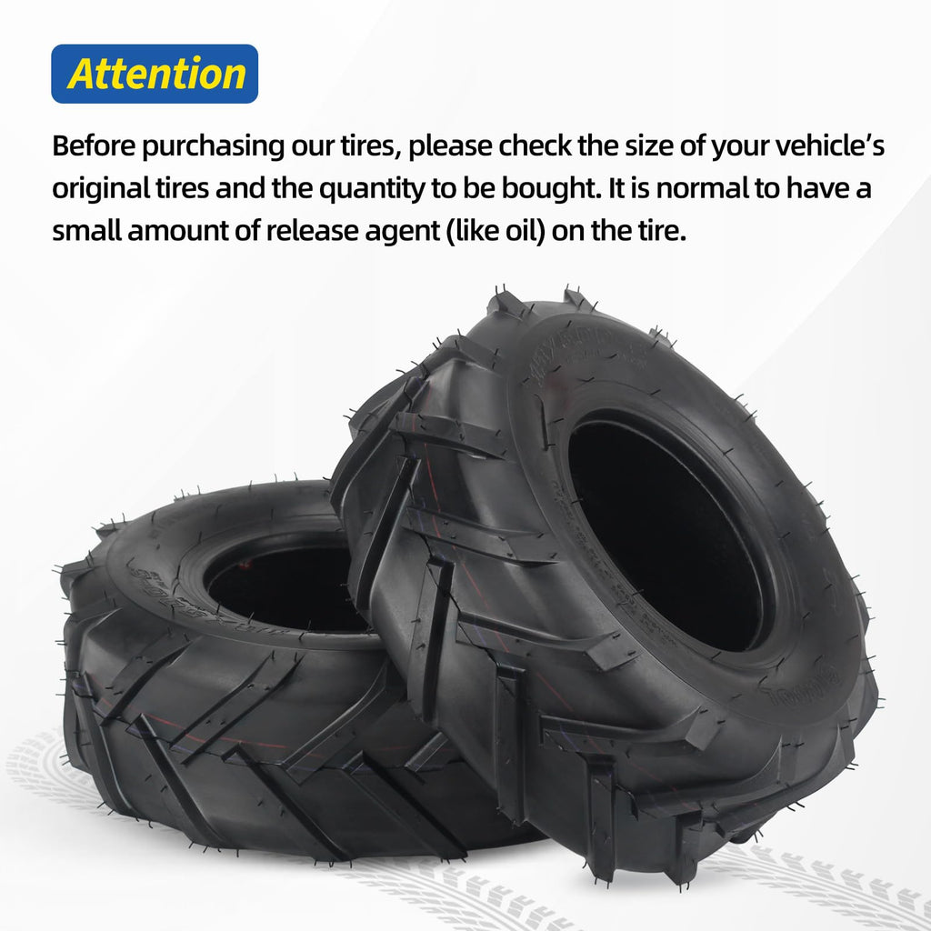 GICOOL 20x10.00-8 Ag Lug High-Traction Lawn Mower Tubeless Tire, 4 Ply