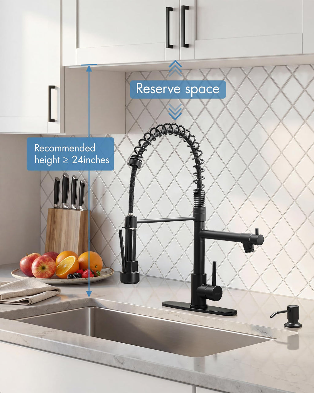 AIMADI Contemporary Kitchen Sink Faucet,Brushed Nickel Stainless Steel