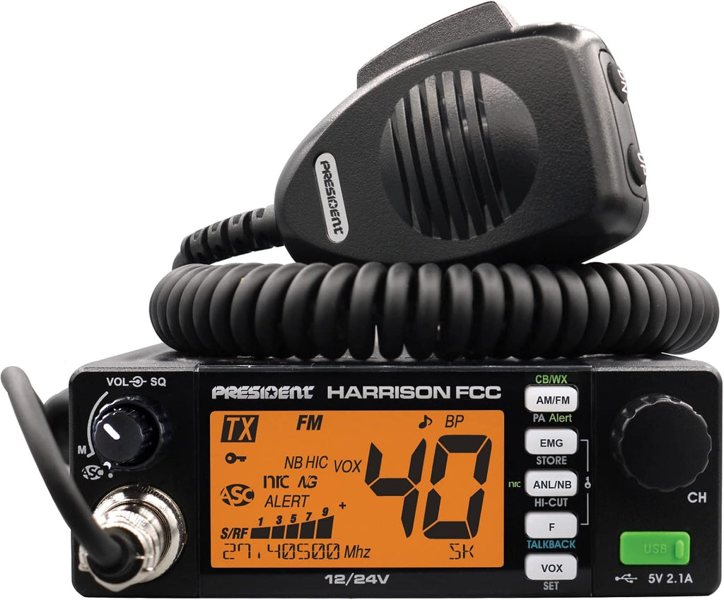 President Harrison FCC AM/FM Mobile CB Radio with CTCSS/DCS