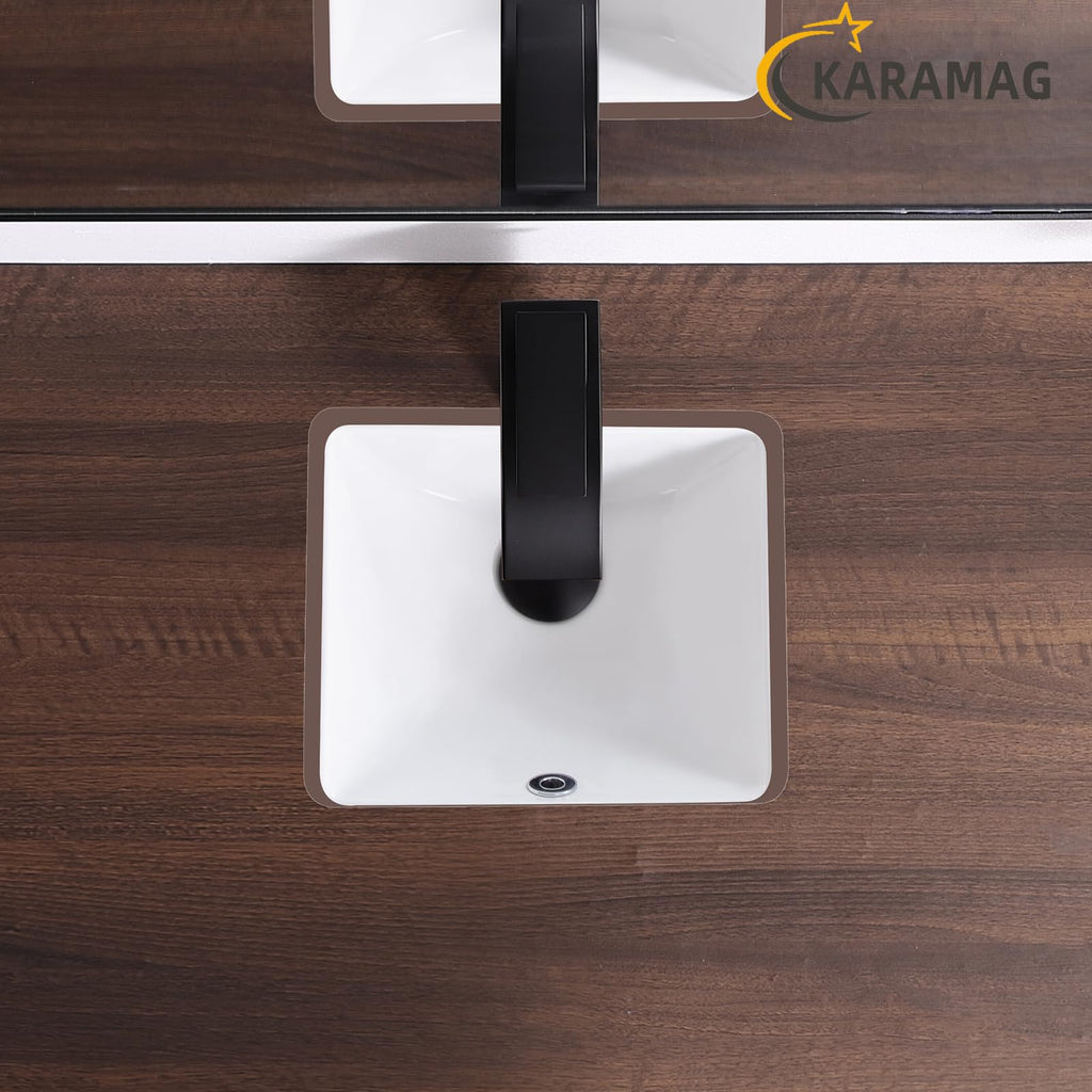 27 Inch Undermount Bathroom Sink with Overflow Rectangle Sinks