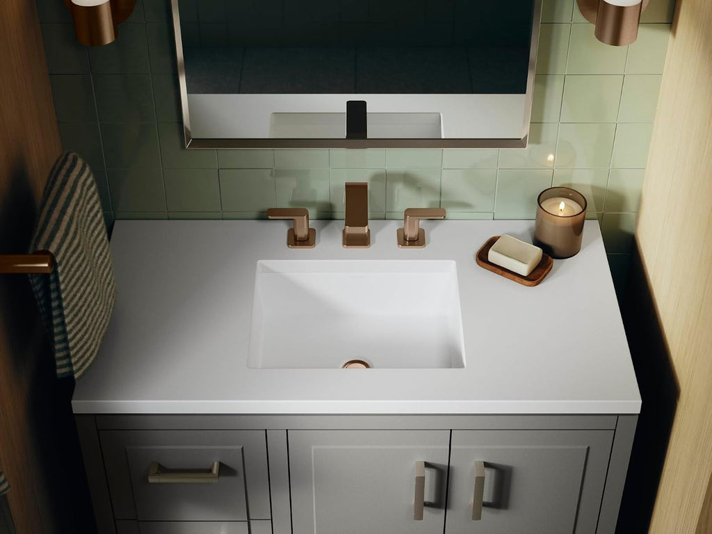 KOHLER 37626-0 VerticylÂ® 16-1/2" rectangular undermount bathroom sink, White
