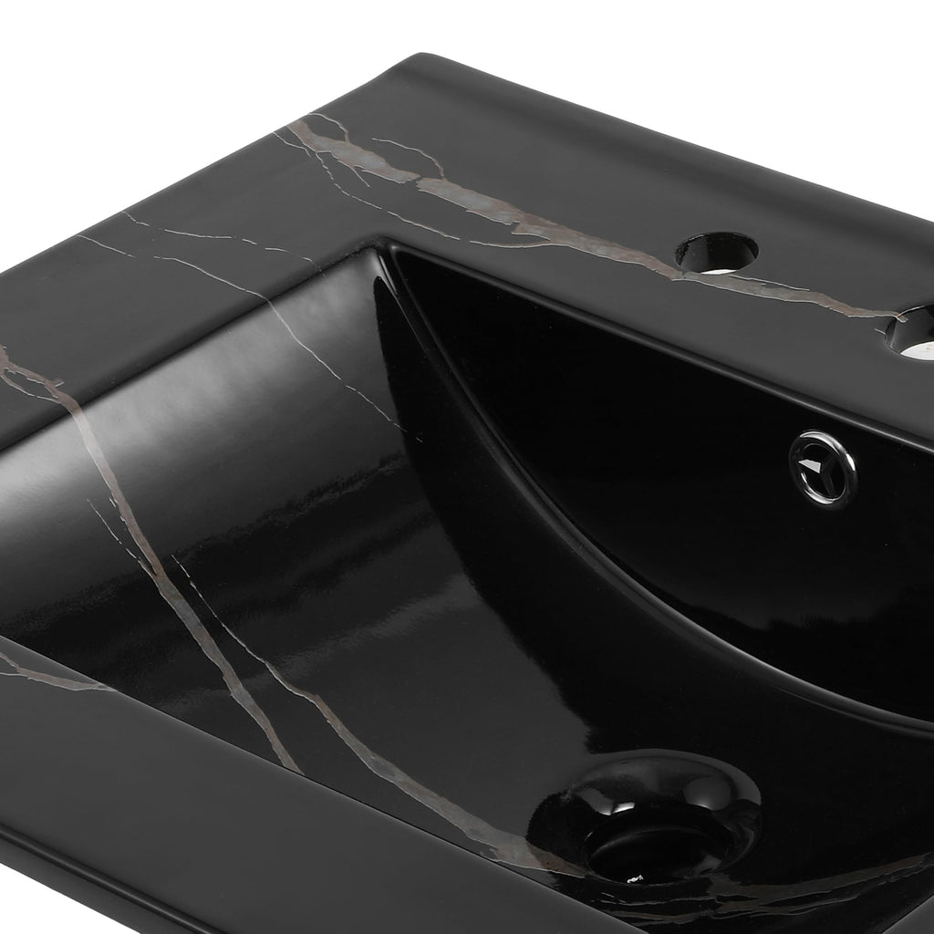 JONATHAN Y Ancillary 30" Bathroom 3-Hole Sink Top, White