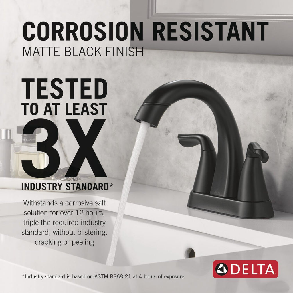 Delta Arvo Centerset Bathroom Faucet, Brushed Nickel 2-Handle Bathroom Faucet, Delta Bathroom Sink Faucet, Brushed Nickel 3-Hole Bathroom Faucet, Spotshield Stainless 25840LF-SS