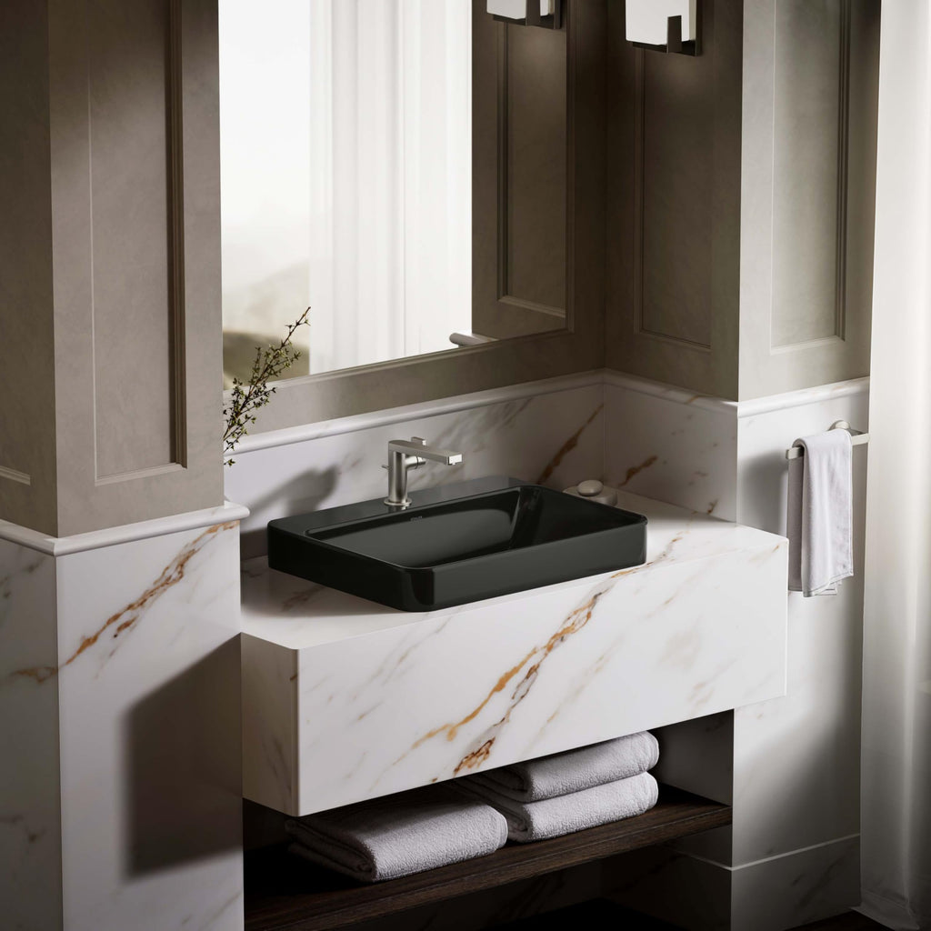 Kohler 2660-1-0 Vox Vessel Bathroom Sink with Single Faucet Hole, One Size, White