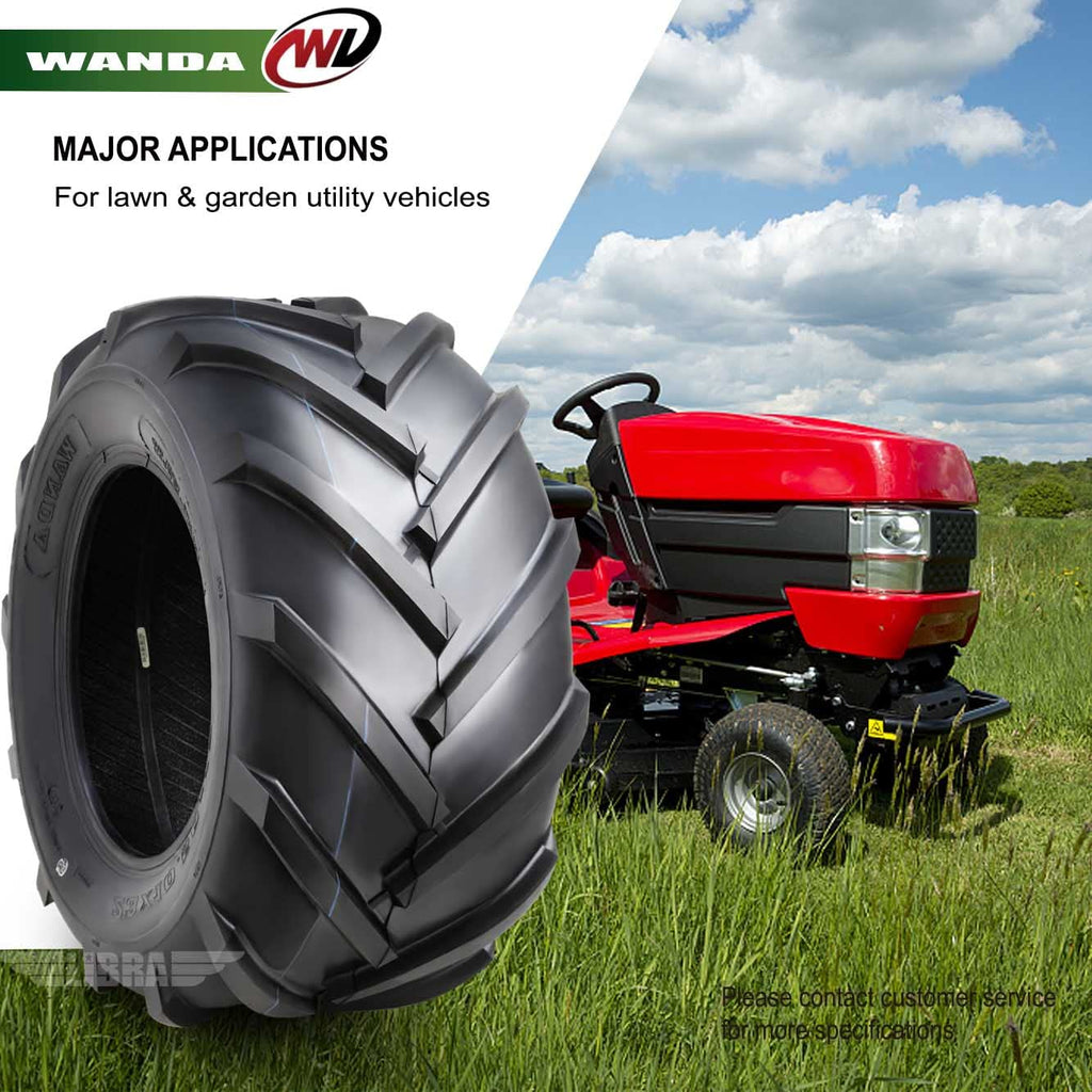 WANDA 4PC 15X6-6 & 20X10-8 Lawn Mower Tractor Tires Super Lug -13078/13071