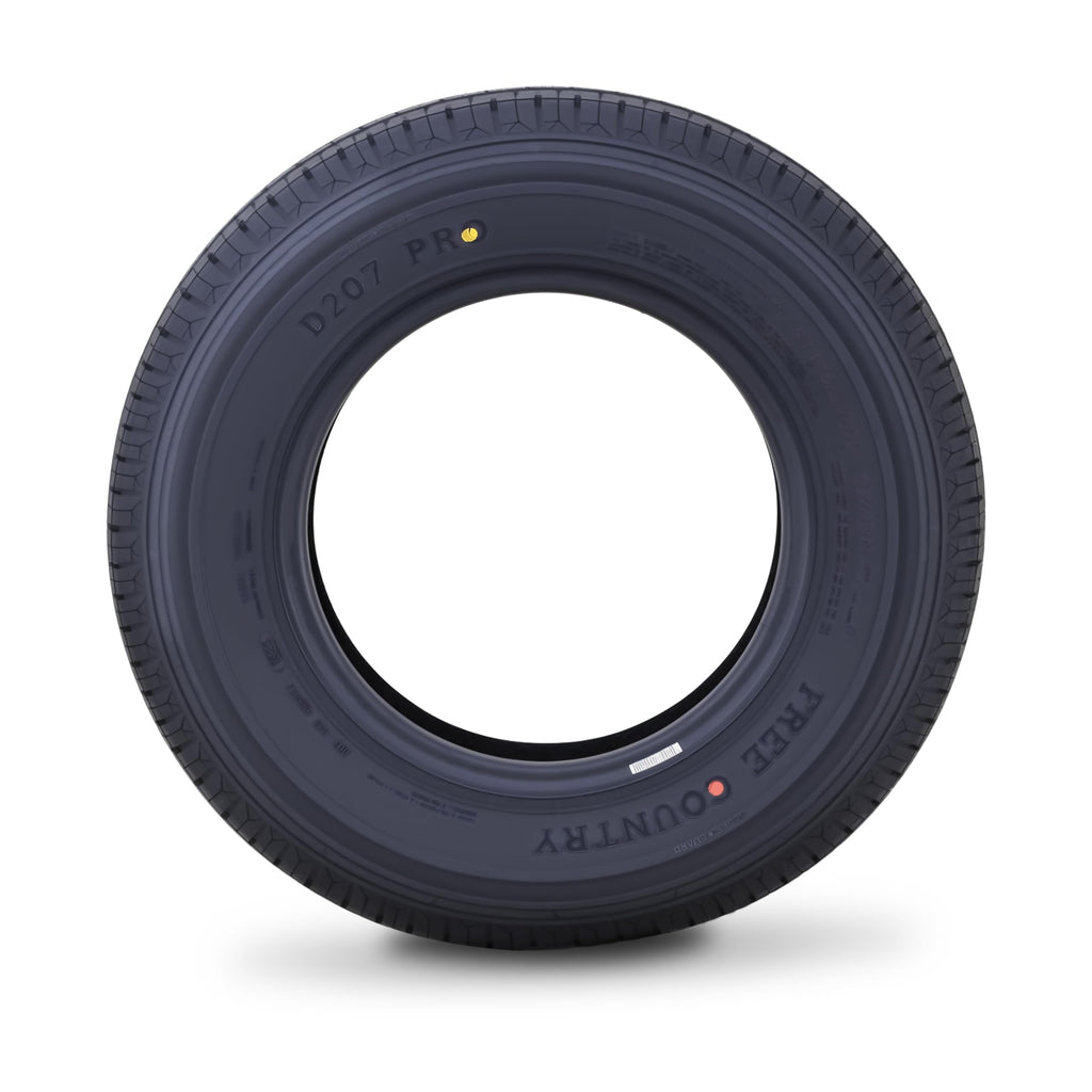 Free Country Grand Ride Set 4 Trailer Tires ST225/75R15 10 Ply Load Range E Steel Belted Radial w/Featured Scuff Guard