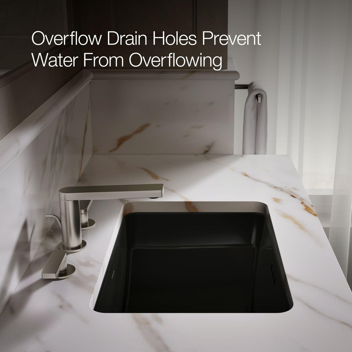 KOHLER 2214-0 Ladena Rectangular Undermount Bathroom Sink With Curved Bottom, 20-7/8" W X 14-3/8" L, White