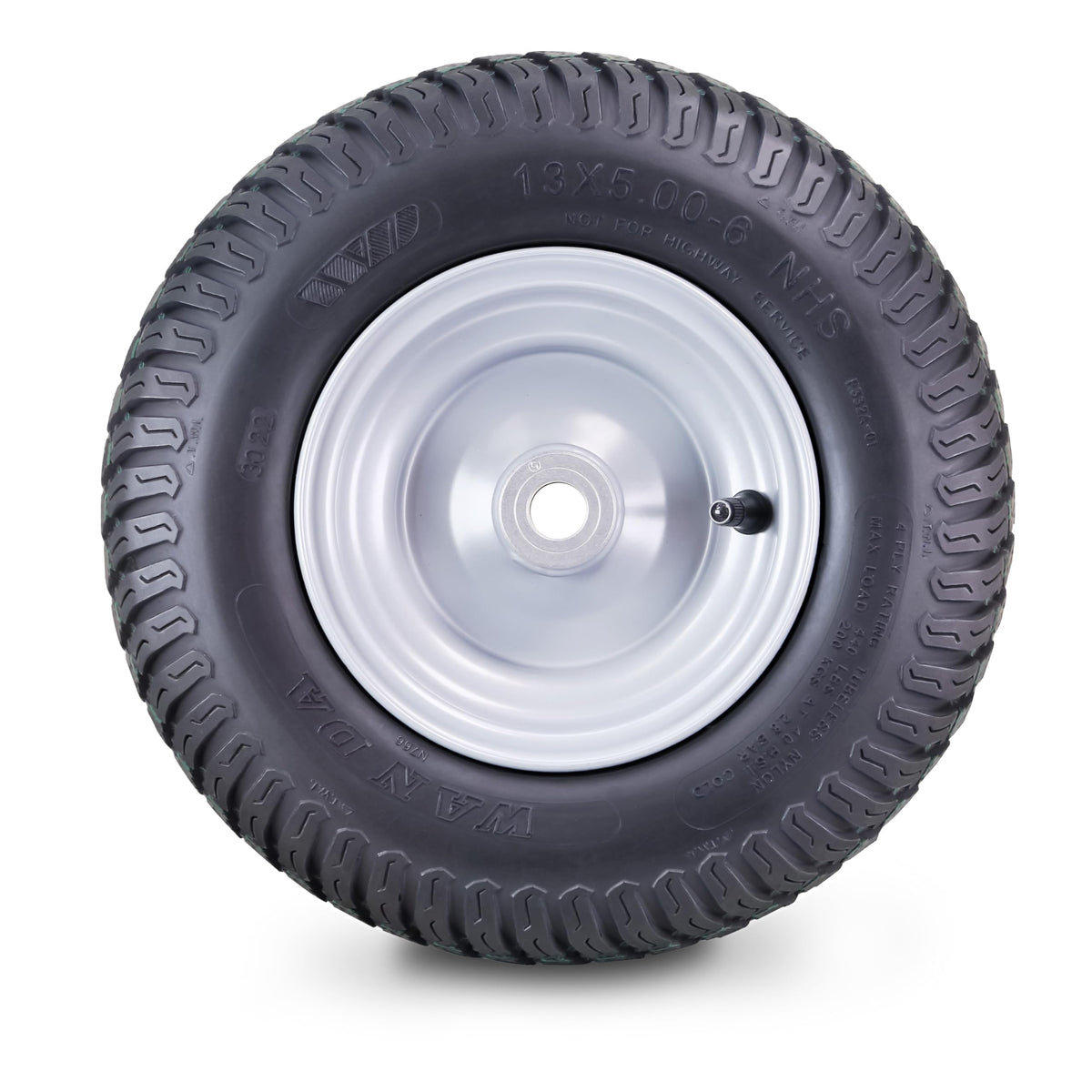 WANDA Lawn Mower Tire Wheel 18X8.5-8 4PR w/4X4" PCD Silver Rim-13028, Set 2