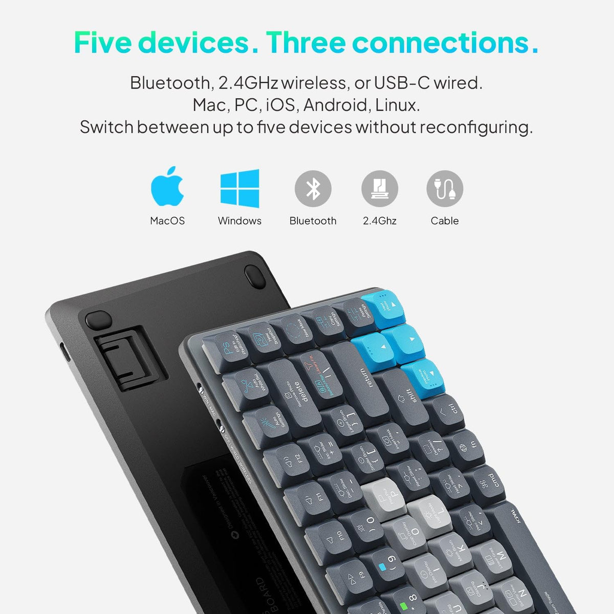 JCPAL Dash Adobe Premiere Pro Wireless Shortcut Keyboard for Mac/PC