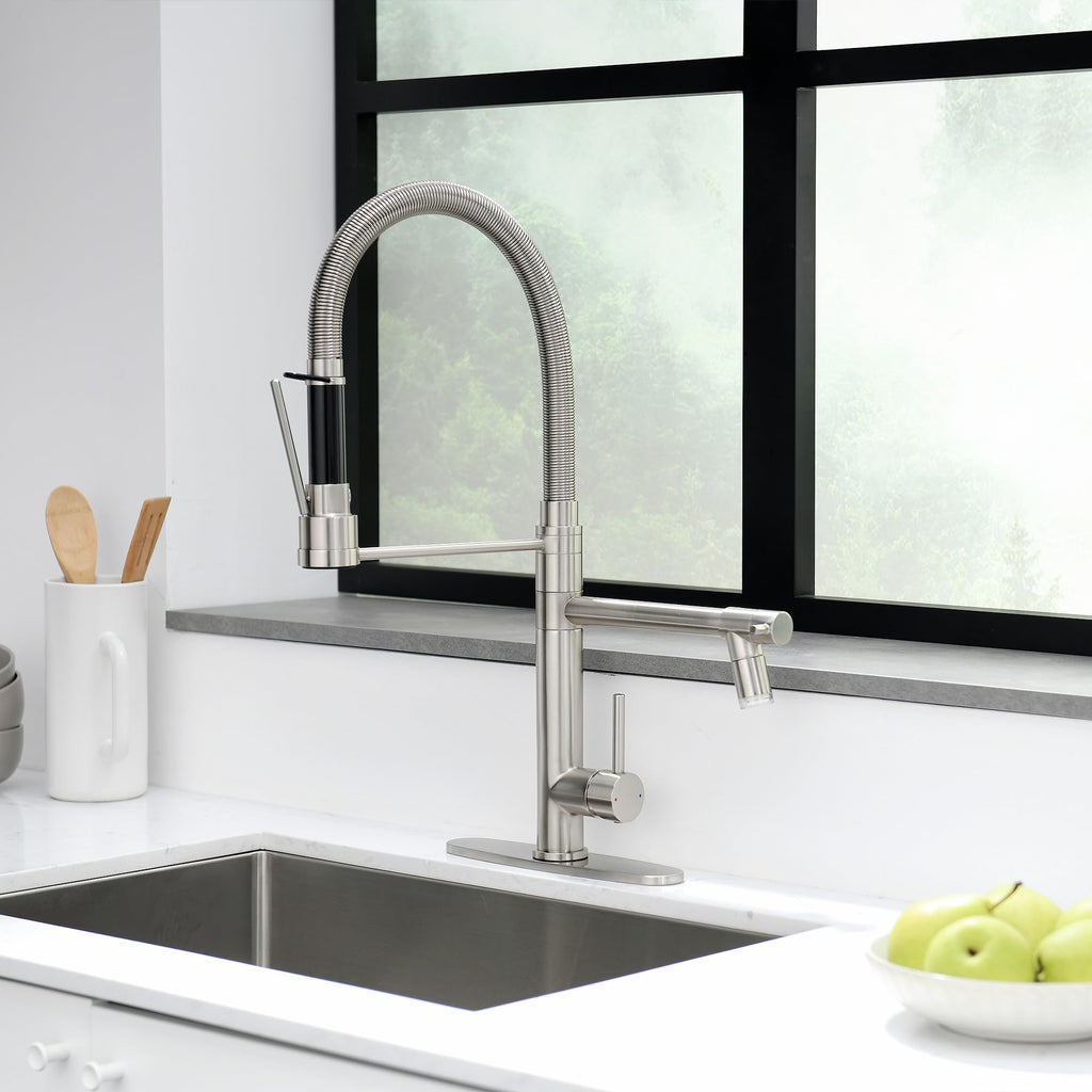 GIMILI Filter Kitchen Faucet Drinking Water Faucet 3 in 1 Brushed Nickel