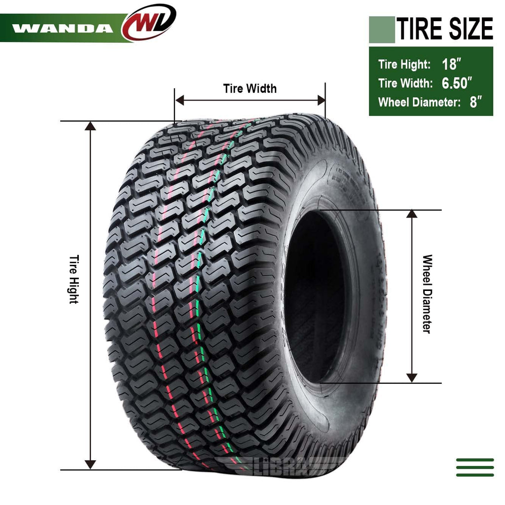 WANDA Set 2 23x10.5-12 Lawn Mower Cart Turf Tires P332 /4 ply - 13049