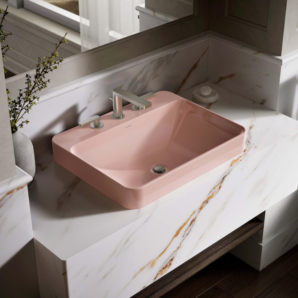 Kohler 2660-1-0 Vox Vessel Bathroom Sink with Single Faucet Hole, One Size, White