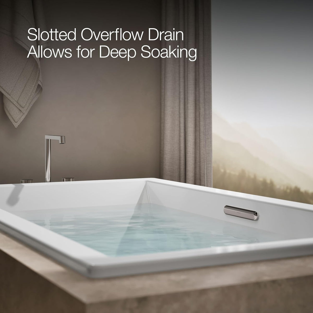 Kohler 1137-0 UnderscoreÂ® 72" x 42" drop-in bath, White