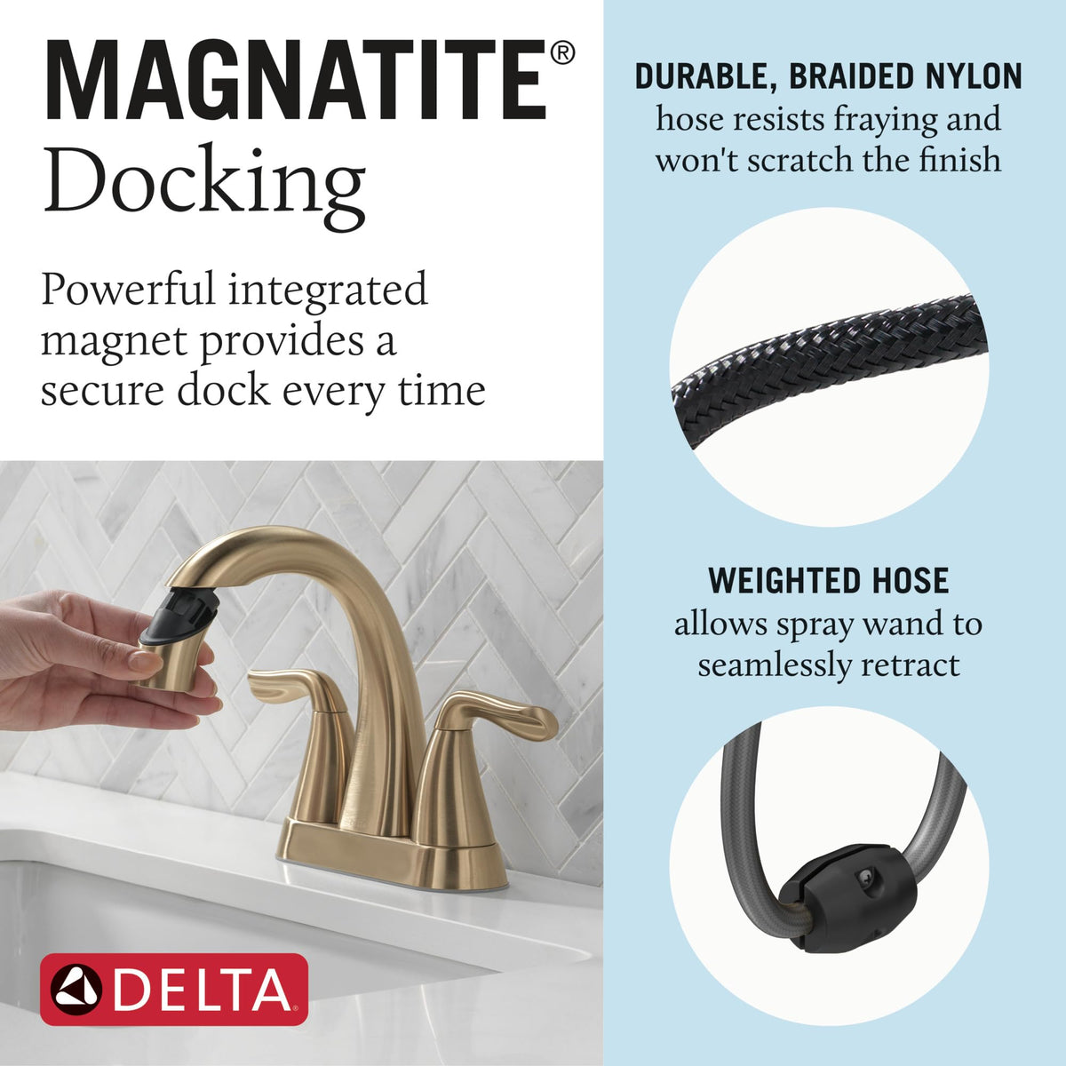 Delta Arvo Centerset Bathroom Faucet, Brushed Nickel 2-Handle Bathroom Faucet, Delta Bathroom Sink Faucet, Brushed Nickel 3-Hole Bathroom Faucet, Spotshield Stainless 25840LF-SS