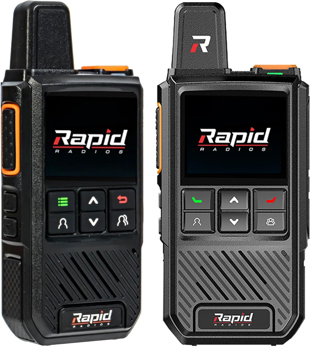 Rapid Radios G1 - Nationwide LTE Walkie-Talkies - Unlimited Range Cellular Push-to-Talk Two-Way Radios Set