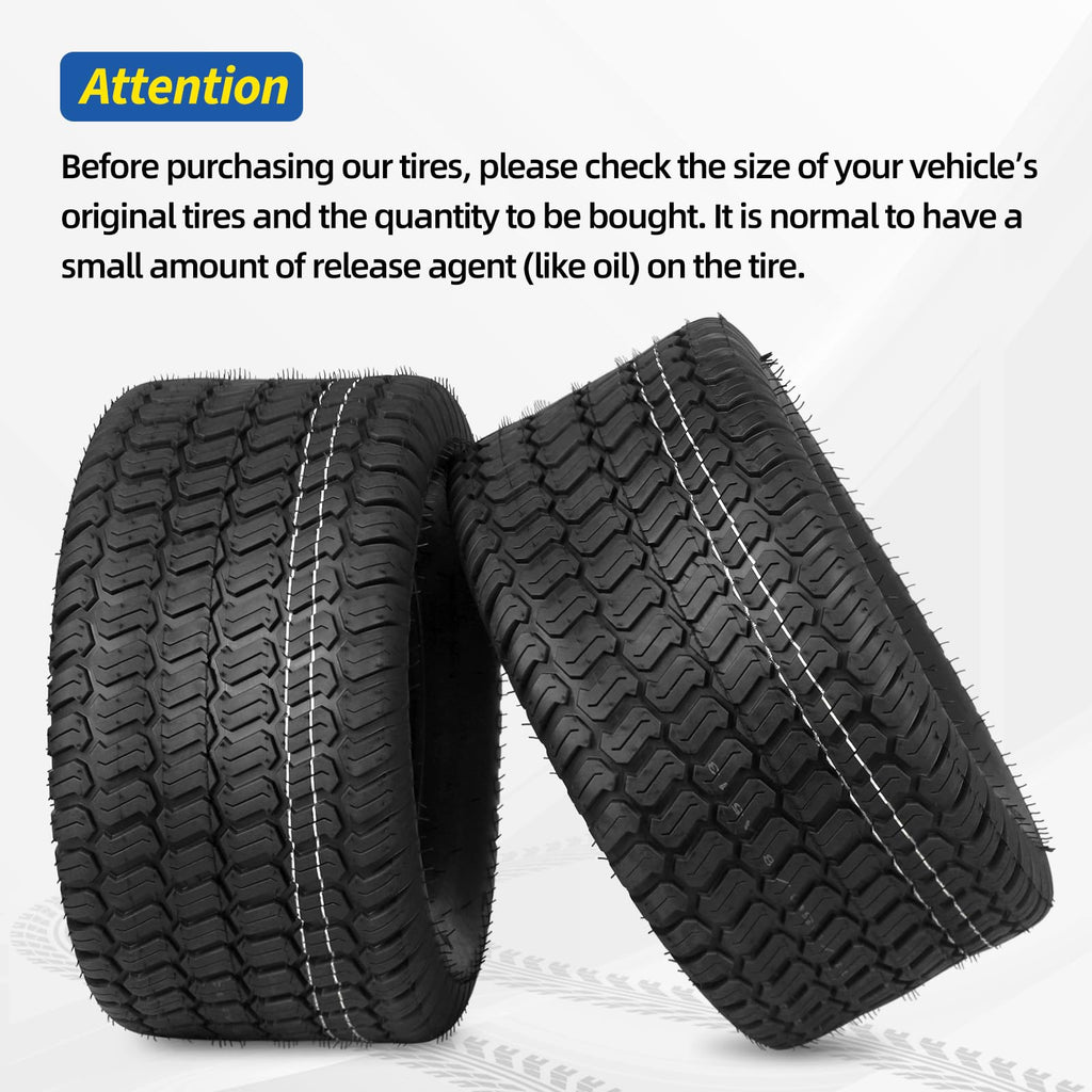 GICOOL 20x12.00-10 Tubeless Lawn Mower Tire for Riding Mower Tractor, 4Ply