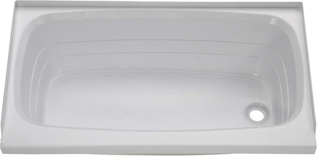 Lippert Replacement 24" x 40" White Bathtub with Right Drain, Scratch-Resistant ABS Acrylic for RVs, Travel Trailers, 5th Wheels, Motorhomes - W2440RHSPK