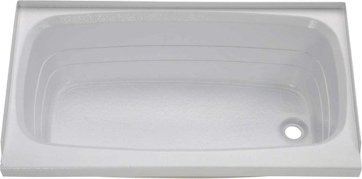 Lippert Replacement 24" x 40" White Bathtub with Right Drain, Scratch-Resistant ABS Acrylic for RVs, Travel Trailers, 5th Wheels, Motorhomes - W2440RHSPK