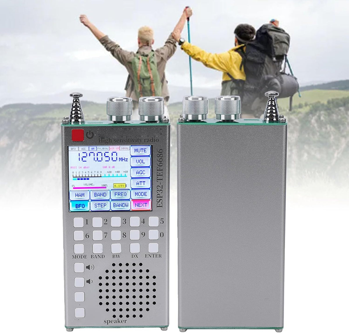 Eujgoov Radio ATS125 Full Band FM AM SSB Bluetooth Handheld Radio Scanner Digital Tuning Portable