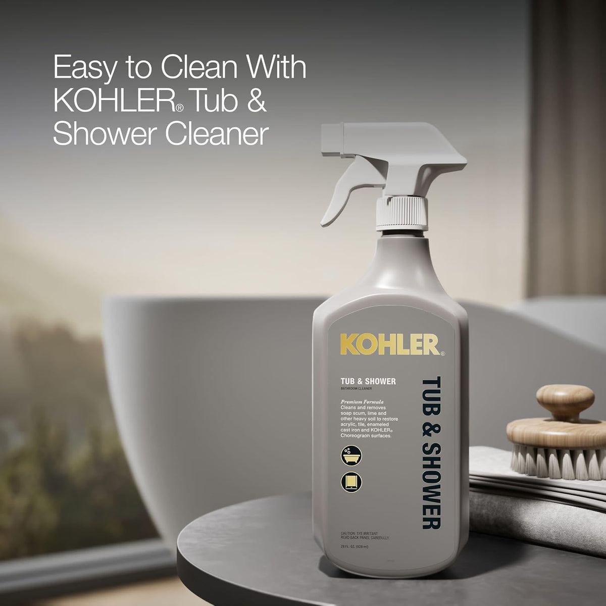 Kohler 1800-HW1 AbrazoÂ® 66" x 31-1/2" freestanding bath, Honed White
