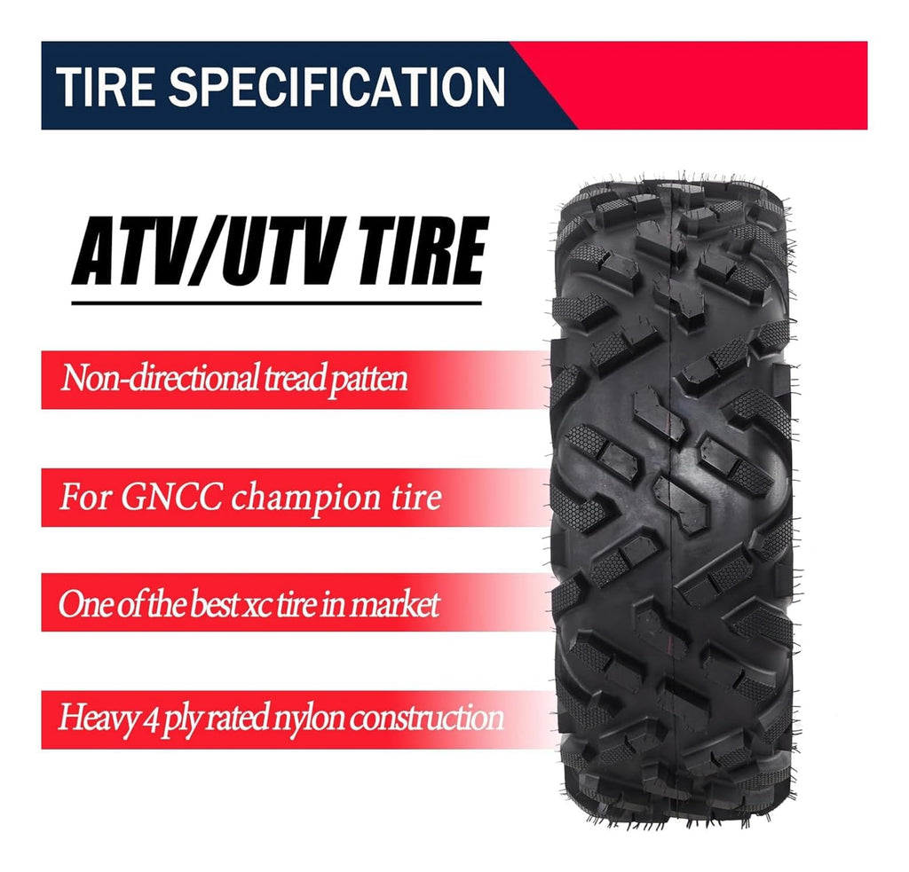 Set of 2-18x9.50-8, 4PR All-Terrain ATV/UTV Tires Tubeless