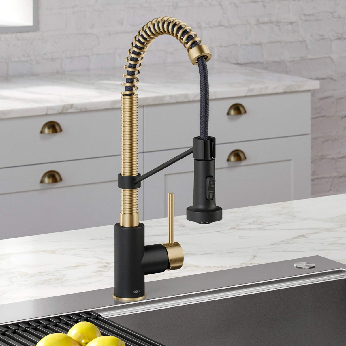 KRAUS Chrome 18.75 in Commercial Pull Down Kitchen Faucet KPF-1610CH