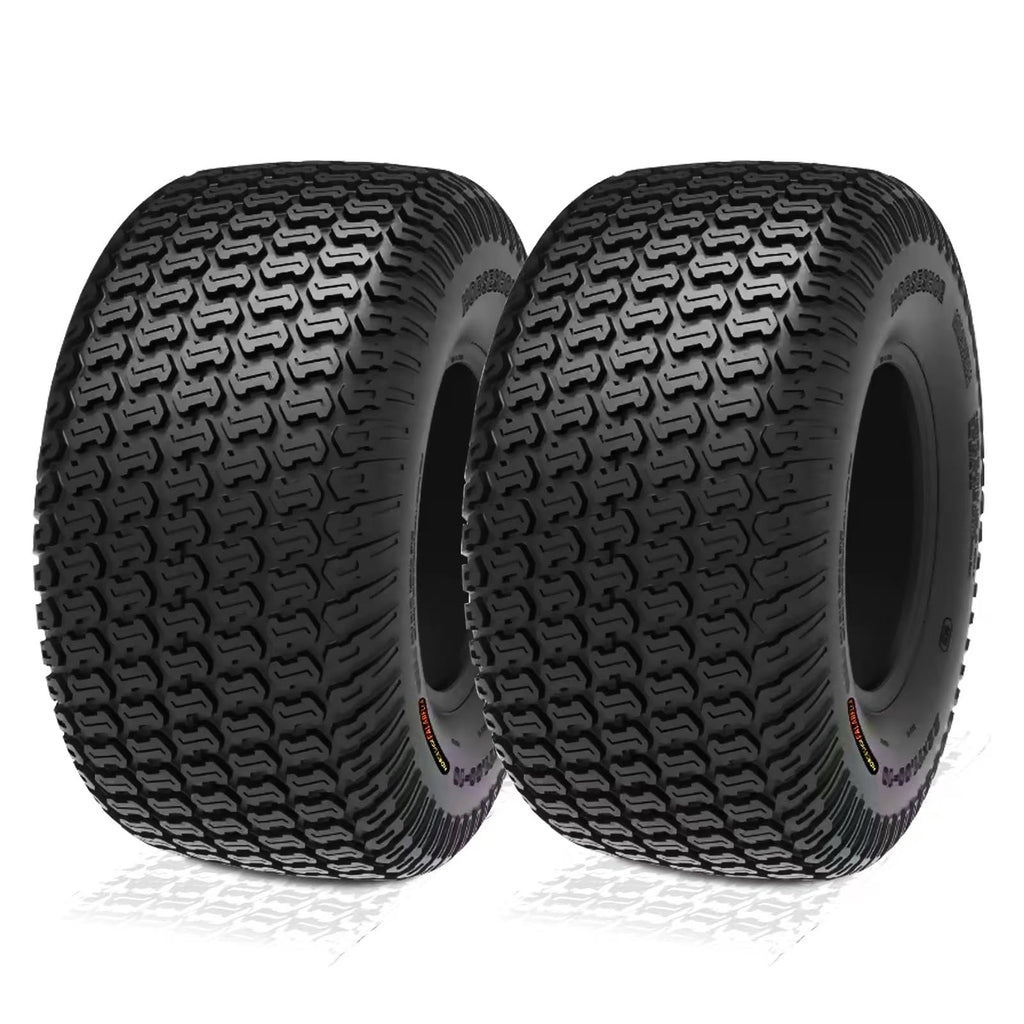 HORSESHOE FALABELLA (2-Pcs) 24X9.50-12 6-PLY LRC Lawn Mower 24x9.5x12 Riding Machine Golf Carts 24x9.5-12 Turf Equipment & Tractors Tires, Heavy Duty Turf-King, Color Sidewall